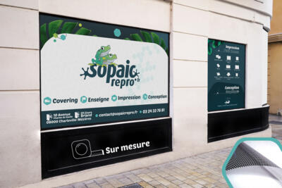 Adhesif micro perf vitrine